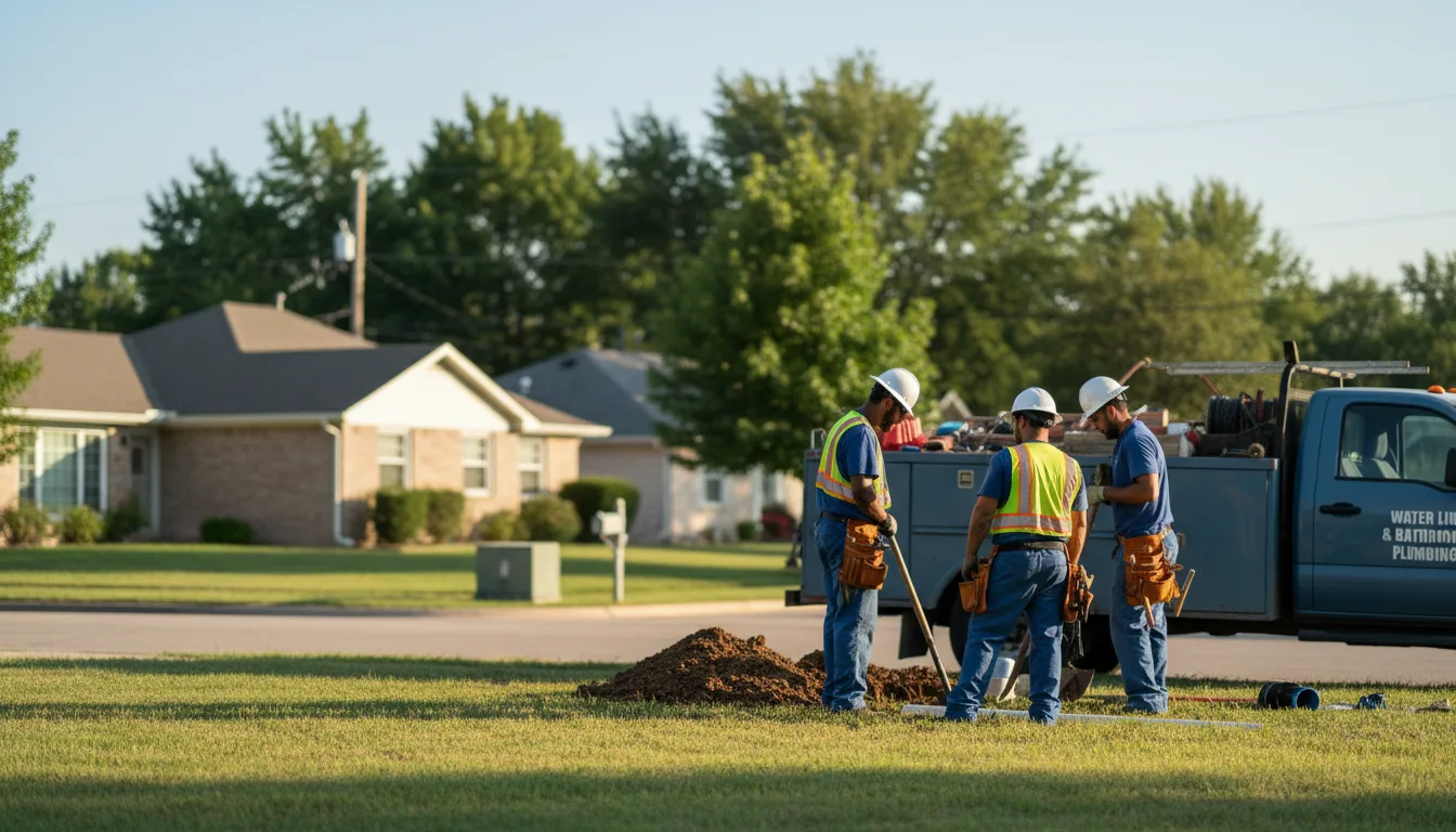 Residential water line and bathroom plumbing service in Northport, NY